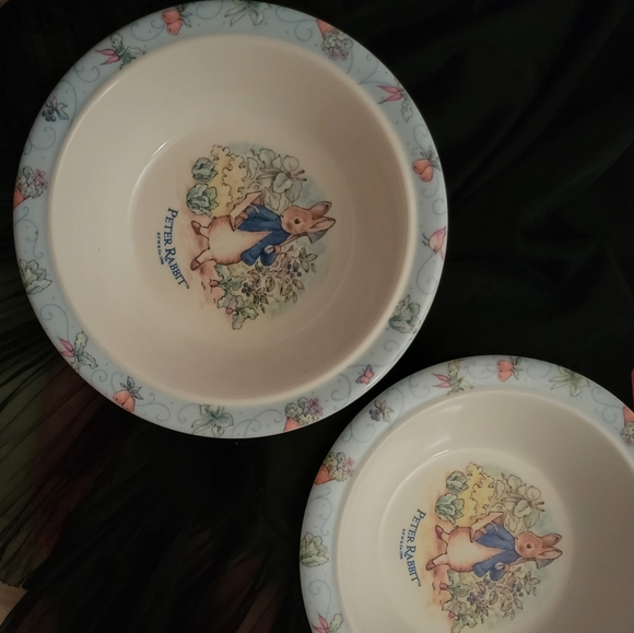 VTG 2 Peter Rabbit Deadstock Melmac Bowls Peter Rabbit Cereal Bowls pair - Picture 8 of 9